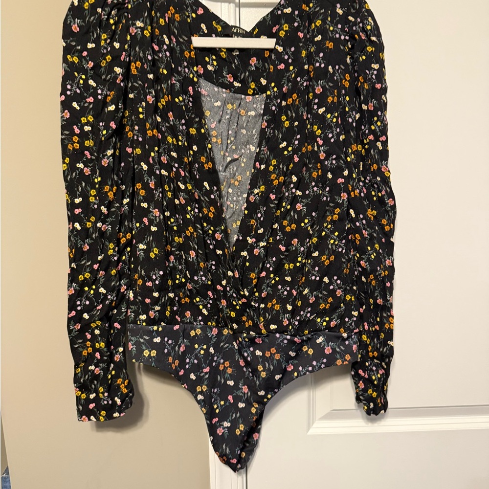 AFRM Floral Long Sleeve Bodysuit